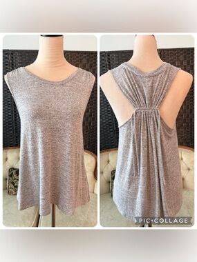 ✨ GAP Soft Knit Gray Racerback Tank Top XS Minimalist Casual Chic